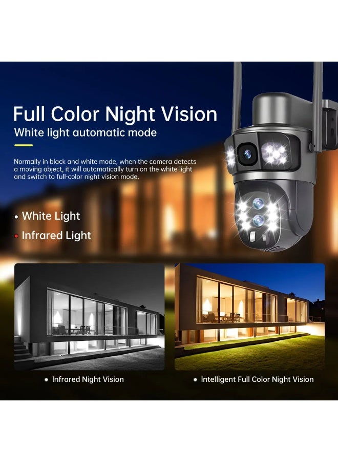 Generic 4G Solar Camera 10X Zoom 12MP 6K Three Lenses Outdoor Security Camara  PIR Auto Tracking IP Camera Night Vision V380 Pro CCTV Surveillance Camera (With 64GB SD Card)  - Image 5