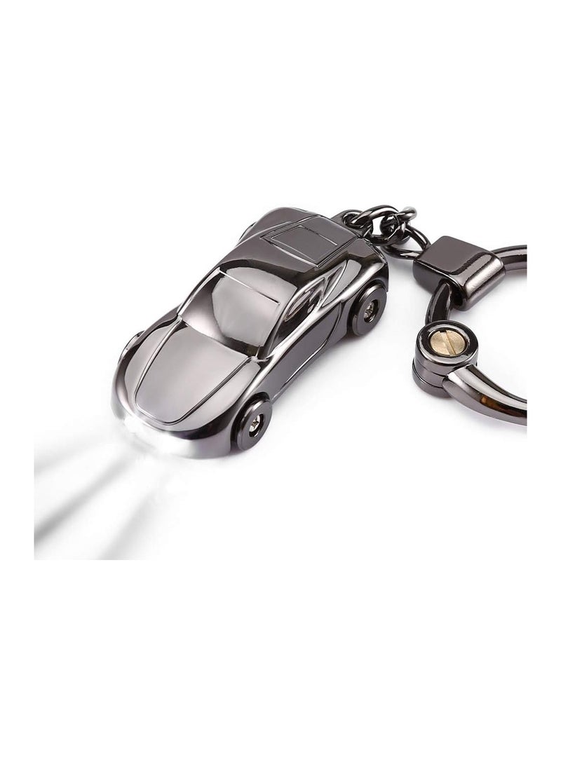 VIUAUAX قلادة سلسلة المفاتيح ， سلسلة مفاتيح إكسسوارات السيارة الصغيرة اللطيفة ， مفتاح طراز السيارة الرياضية الإبداعي المخصص المبدع. سلسلة المفاتيح، سلسلة مفاتيح كشافات كهربائية، سلسلة مفاتيح سيارة من سبائك الزنك من جوبون مع مصباح LED بوضعيْن، حلقات مفاتيح للرجال والنساء، زينة للسيارة، هدايا مثالية لعيد الميلاد - Image 1