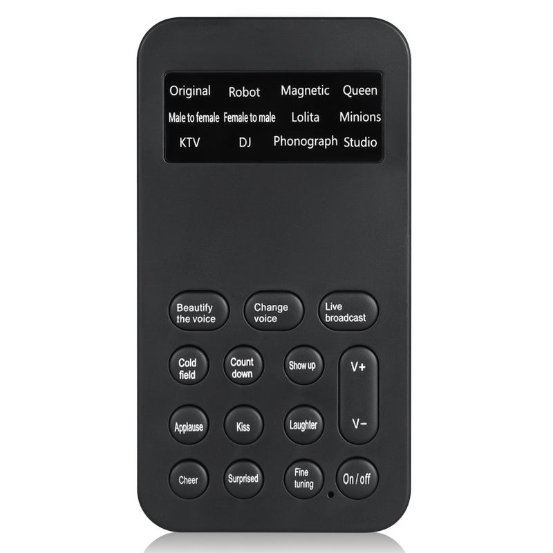 Mini Voice Changer Sound Effects Machine Audio Card Sound Changer Plug & Play 8 Sound Effects for Live Streaming Online Chatting Singing for Smartphone Tablet PC - Image 1