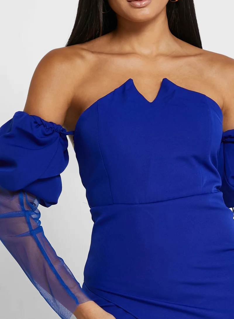 Ella Limited Edition Off Shoulder Solid Dress