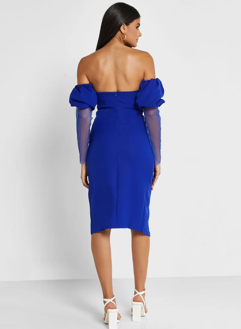Ella Limited Edition Off Shoulder Solid Dress