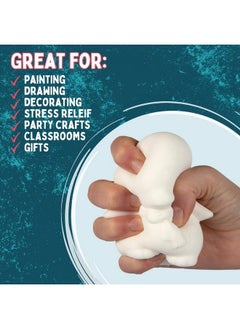 SCS Direct Diy Jumbo Blank Slowrising Squishies 12 Different 46" Designs White Kawaii Sqwishy Toys For Painting Decorating Soft Scented Stress Relief Art Crafts Kids Holiday Birthday Party Activity Gift  - Image 5