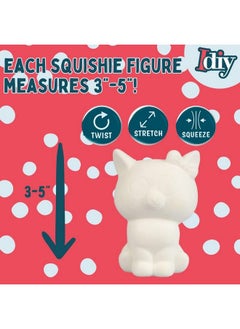 SCS Direct Diy Jumbo Blank Slowrising Squishies 12 Different 46" Designs White Kawaii Sqwishy Toys For Painting Decorating Soft Scented Stress Relief Art Crafts Kids Holiday Birthday Party Activity Gift  - Image 3