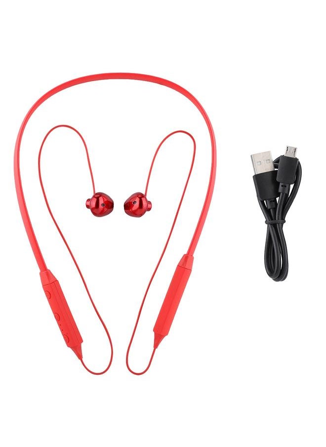 Thoraya Waterproof Bluetooth 4.2 In ear Sports Magnetic Neckband Earphone Headset Headphone(Red)  - Image 1
