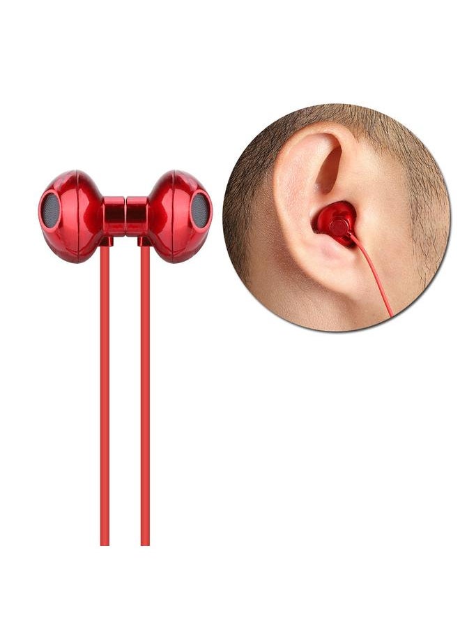 Thoraya Waterproof Bluetooth 4.2 In ear Sports Magnetic Neckband Earphone Headset Headphone(Red)  - Image 2