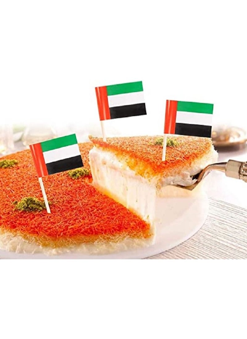 Boxwoods 200 pieces UAE Flag Double Sided Cake Topper Toothpicks For National Day  - Image 4