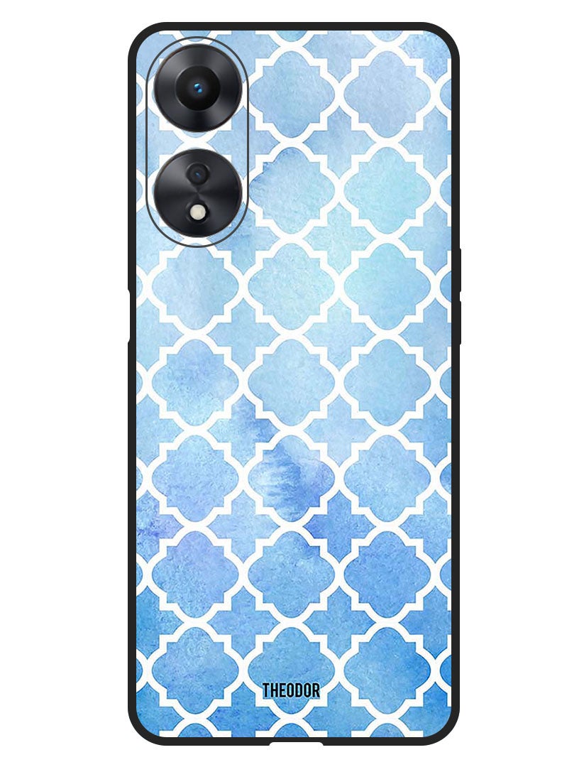 Theodor Protective Case Anti Scratch Shock Proof Bumper Cover For Oppo A98 White Strokes - Image 1