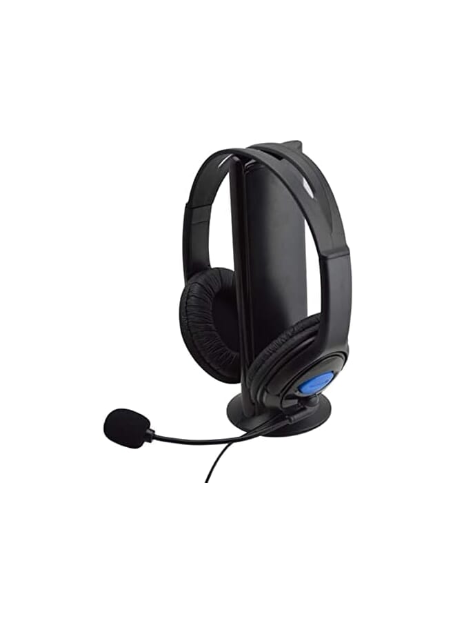 Headphone Wired Headset With Microphone Stereo For PlayStation 4 PS4 Black - Image 1