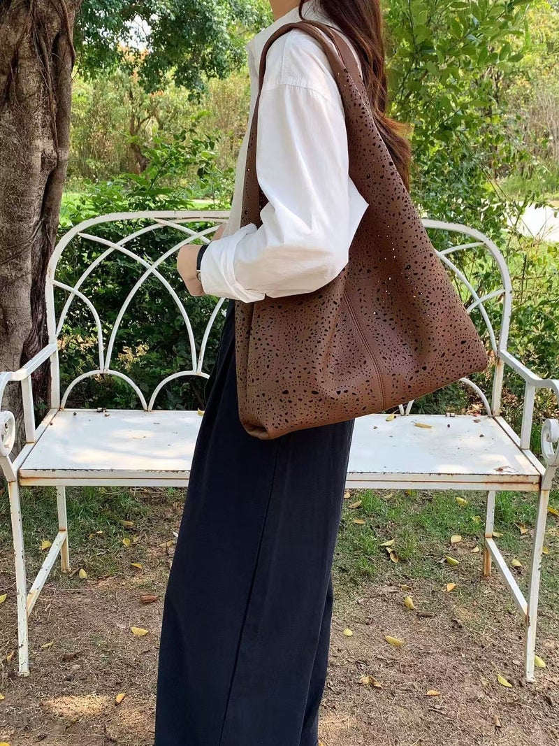 Women'S Multi-Fruit Bag Bohemian Style Large Capacity Hollow Tote Bag Women'S Arrival Fashionable All-Match Shoulder Bag - Image 5
