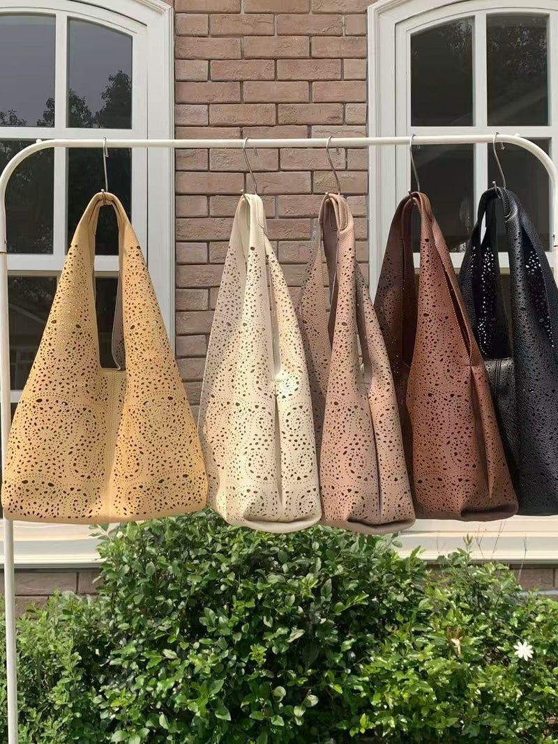 Women'S Multi-Fruit Bag Bohemian Style Large Capacity Hollow Tote Bag Women'S Arrival Fashionable All-Match Shoulder Bag - Image 3