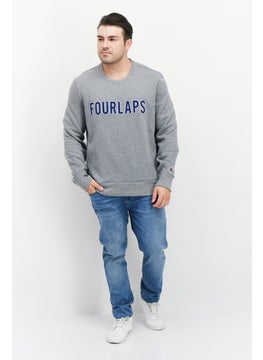 Men Crew Neck Long Sleeve Fleece Sweatshirt, Grey Heather - pzsku/ZF346AEAC0AC617200702Z/45/_/1737642001/476b621b-6283-4d1b-aa06-c8c62edf5fe9