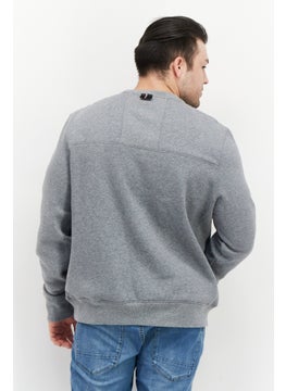 Men Crew Neck Long Sleeve Fleece Sweatshirt, Grey Heather - pzsku/ZF346AEAC0AC617200702Z/45/_/1737642041/ac177fea-a709-43a9-8bf0-e87a3788bc42