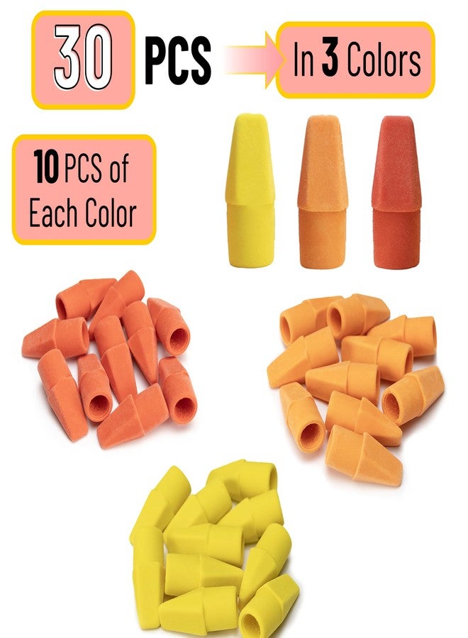 Mr. Pen- Pencil Erasers Toppers, 30 Pack, Sunset Scheme, Latex Free, No Smudge, Mr Pen Erasers for Pencils - Image 2