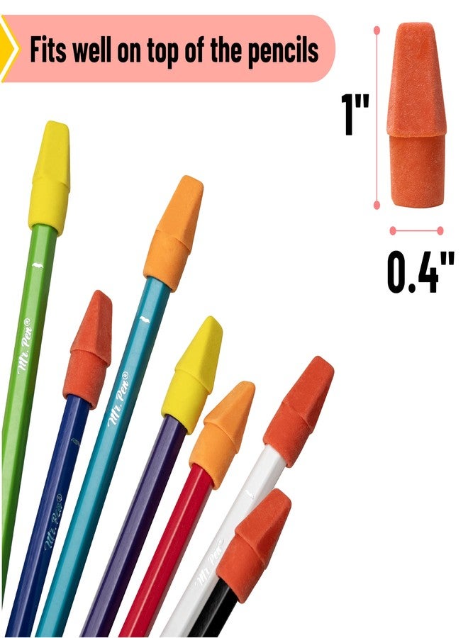 Mr. Pen- Pencil Erasers Toppers, 30 Pack, Sunset Scheme, Latex Free, No Smudge, Mr Pen Erasers for Pencils - Image 3