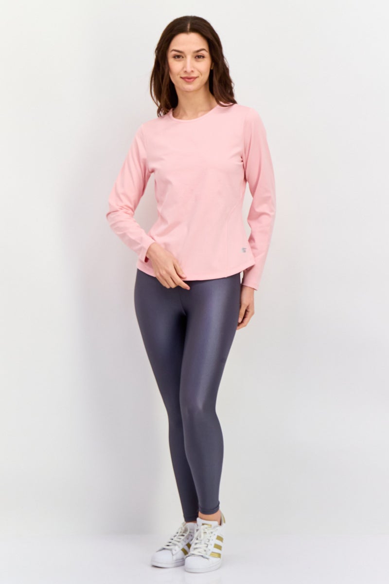 SKECHERS سويت شيرت رياضي نسائي بأكمام طويلة، بلش - Image 4