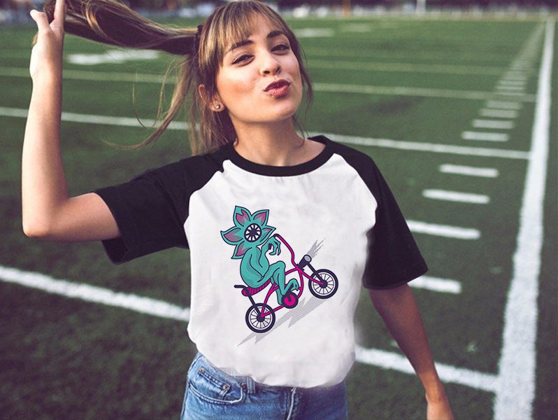 Strange Things 3 Printed Women'S Raglan T-Shirt Women'S Short Sleeve Wish - Image 1