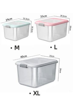 Reelyo Rice Bucket Rice Dispenser Cereal Dry Food Storage Containers with Measuring Cup, BPA-Free Household for Kitchen Pantry Organization （M/L/XL）  - Image 2