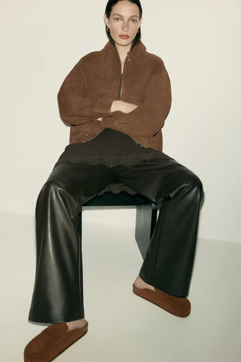 اتش اند ام حذاء لوفر ميول الجلد