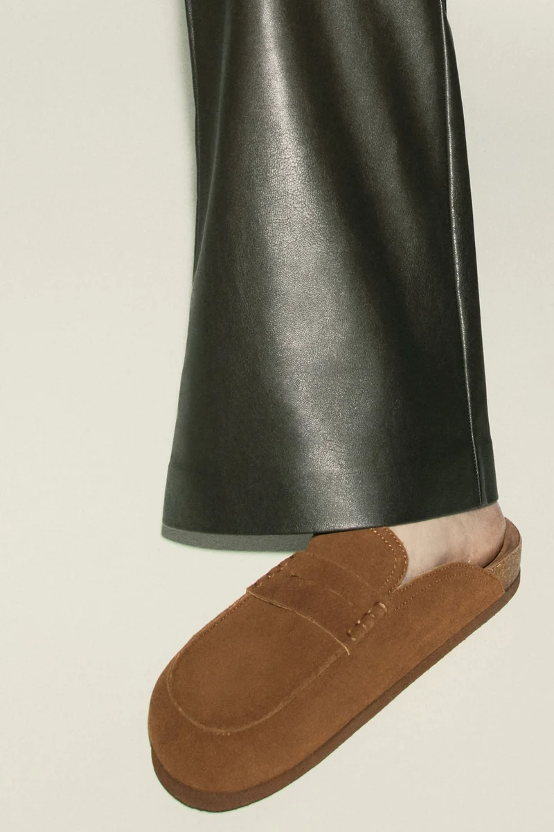 H&M Leather loafer mules