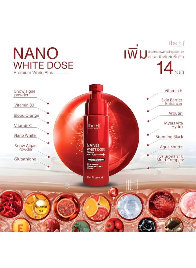 The Elf Nano White Dose Serum 60ml – Advanced Skin Brightening, Glutathione, Vitamin C, Red Extract - Image 5