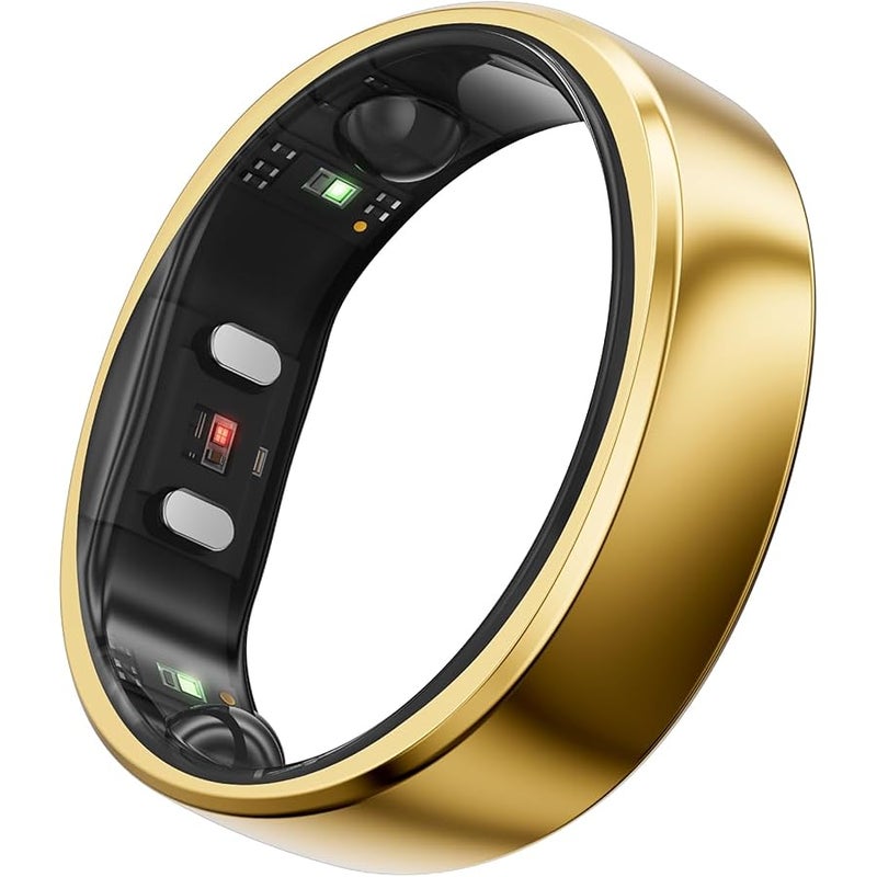 RingConn Gen 2, World’s First Smart Ring with Sleep Apnea Monitoring, No APP Subscription, 12-Day Battery Life, Stress/Heart Rate/Women's Health Tracker, Android & iOS Compatible (Gold, Size 8) - Image 1
