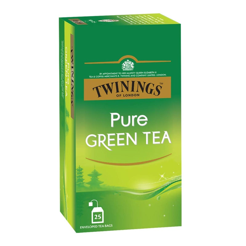Twinings Pure Green & Pure Camomile Tea, Green & Herbal Infusion Two Tea Combo Pack, Caffeine Free Herbal Tea for Anxiety & Stress Relief, Sugar-Free, 25 Teabags Each - Image 3
