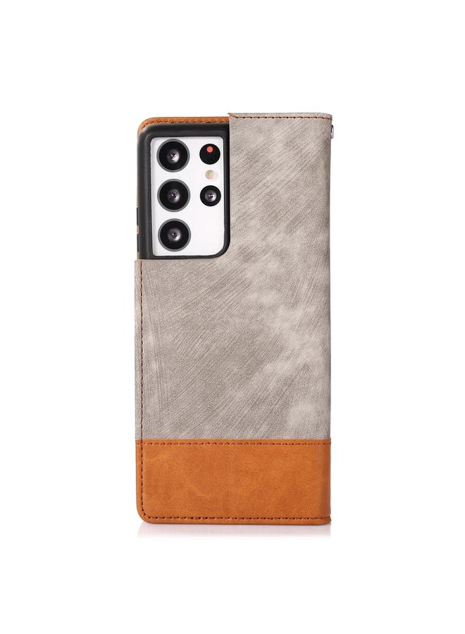 erorex Case For Samsung Galaxy S21 Ultra 5G Splicing Leather Phone Case - Image 3