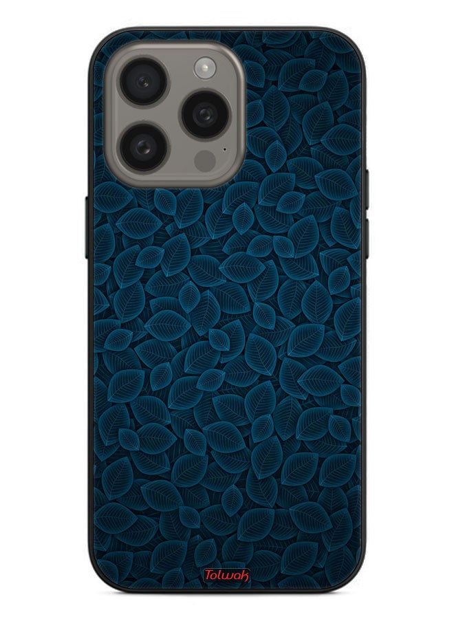Tolwak Apple iPhone 15 Pro Protective Case Cover Digital Art Leaves Pattern - Image 2