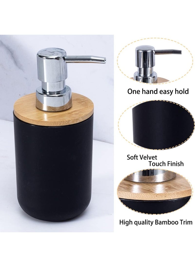 6-Piece Bathroom Accessory Set Bathroom Accessory Set Includes Toilet Brush, Soap Dispenser, Waste Bin, Toothbrush Holder, Soap Dispenser, and Cup - Image 5