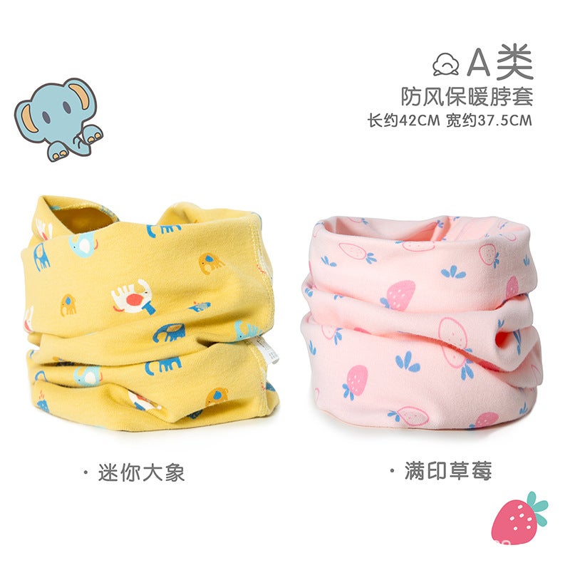 Baby Scarf Children'S Scarf Baby Autumn Pure Cotton Boys And Girls Windproof Earmuffs Head Collar - Image 5