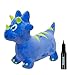WADDLE Bouncy Hopper Inflatable Animal Hopping Plush Indoor and Outdoor Toy for Toddlers and Kids Pump Included Boys and Girls Ages 2 Years and Up Triceratops - Image 2