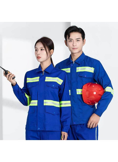 Breathable Comfortable Long Sleeve Workwear Uniform Royal Blue