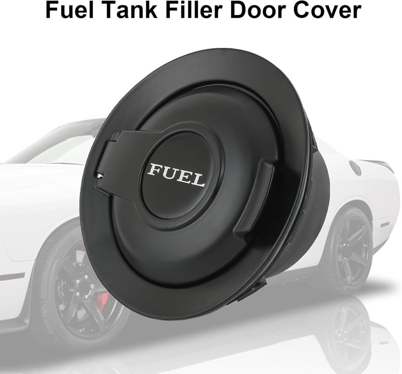 CARMOCAR Fuel Gas Door Vapor Edition Matte Black Replacement for 2008-2023 Dodge Challenger Fuel Filler Door 68250120AA - Image 5