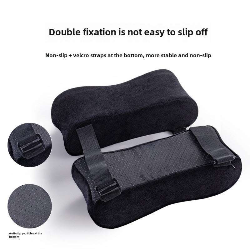 Office Armrest Pillow E-Sports Game Chair Booster Pad Sponge Gel Armrest Cover Memory Foam Armrest Pad Cross-Border(Upgraded Gel Black, 25*10 * 7cm) - Image 5