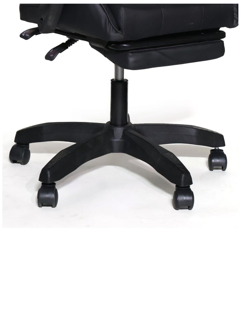 KASINDA - A swivel leather gaming and video gaming chair with a backrest and lumbar support - Image 1