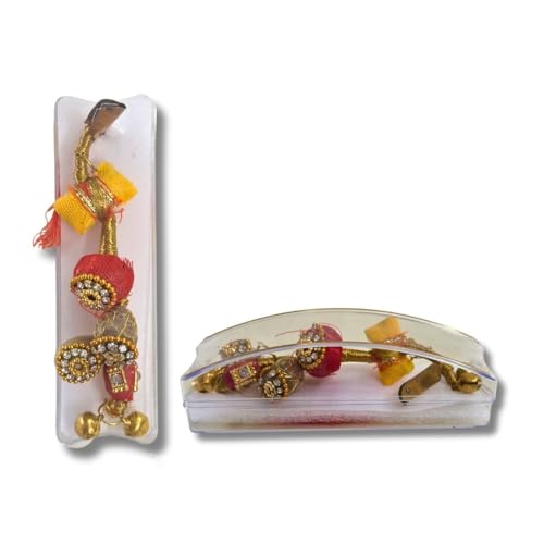 HALDI MEHENDI SHAADI خواتم هالدي مهنيدي شادي دورا/كاجنا/كجنّا دوري خيط للحماية للعروس والعريس في حفلات الزفاف الماروارية والماراثية والغوجاراتية والشمالية الهندية - Image 3