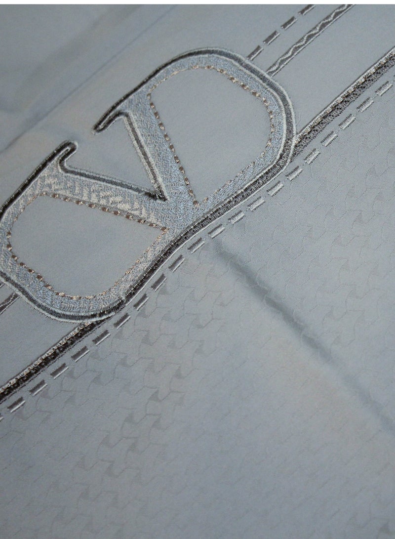 100s Light Luxury Embroidery Kana Grey 200 * 230cm Bed Set of Four Pieces  - Image 3