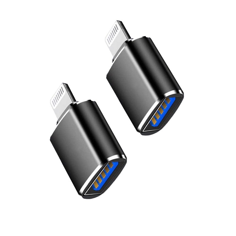 esbeecables (Apple MFi Certified)Lightning Male to USB3.0 Female Adapter OTG Cable,2 Pack Portable USB Camera Adapter OTG Data Sync Cable for iPhone13/12/11/Xr/X/XS/8/7/Card Reader/Flash Drive/Mouse/MIDI Keyboard - Image 1