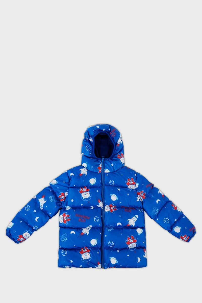 Lela Extra Padded Soft Fleece Hooded Puffer Coat Boy's COAT 5763006  - Image 1