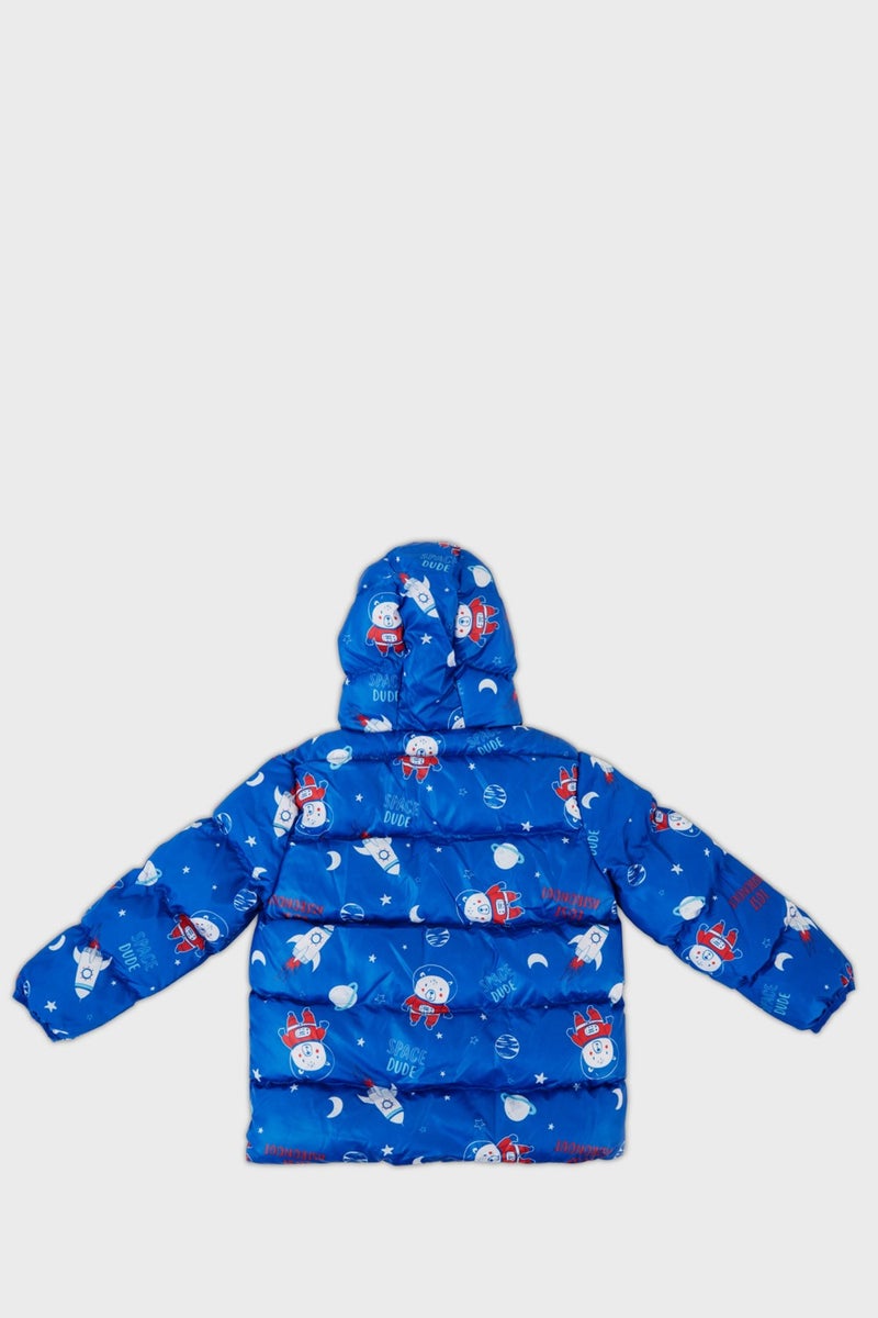 Lela Extra Padded Soft Fleece Hooded Puffer Coat Boy's COAT 5763006  - Image 2