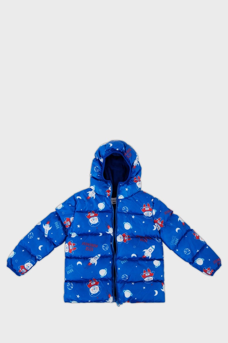 Lela Extra Padded Soft Fleece Hooded Puffer Coat Boy's COAT 5763006  - Image 3