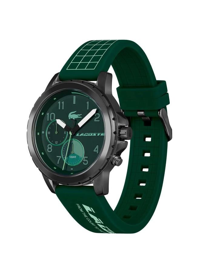 Lacoste Men's Analog Quartz Watch with Silicone Strap 2011218, Green - Image 2