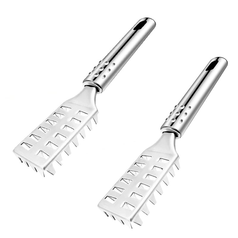 Ncry Fish Scalar Brush, Fish Scalar Remover with Stainless Steel Sawtooth,Ergonomic Handle Design Cleaning Brush Scraper Kitchen Tool (Pack - 2) - Image 1