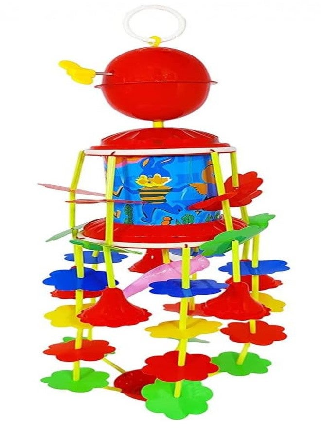 Samip Plastic Jhoomer Musical Toy Nursery Merry Go Round for Toddler with Soothing Sound for Kids (Multicolor) - Image 2