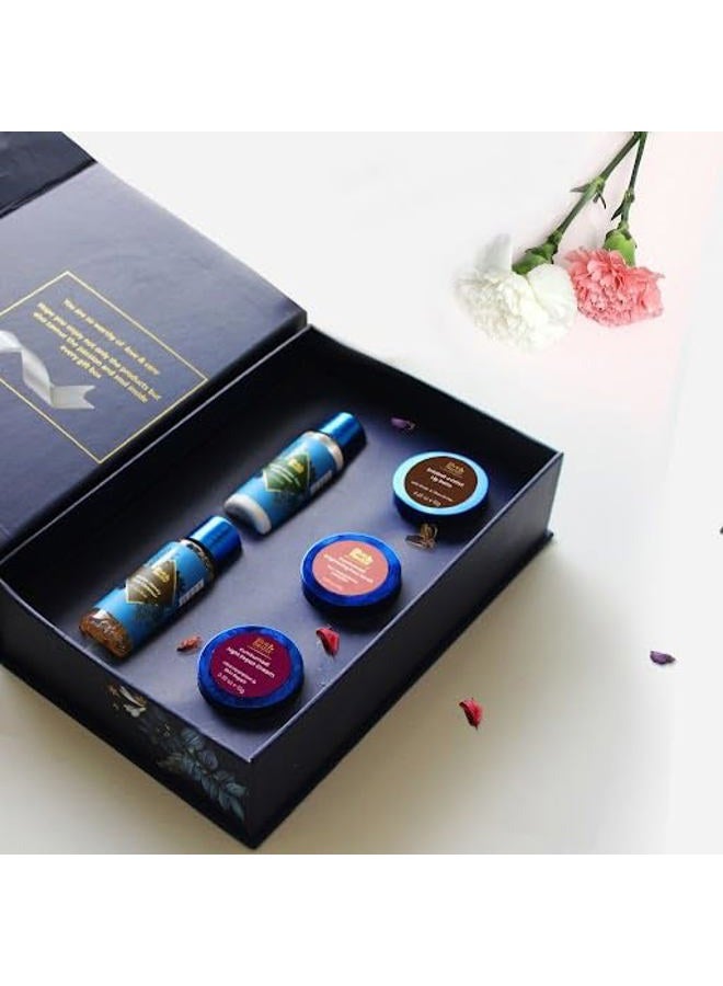 Blue Nectar Beauty Gift Box for Women & Men | Premium Face Care Combo of Face Wash, Cream, Scrub, Lip Balm & Moisturizing Face Lotion | Gift for Birthday & Anniversary | Pack of 5 - Image 1
