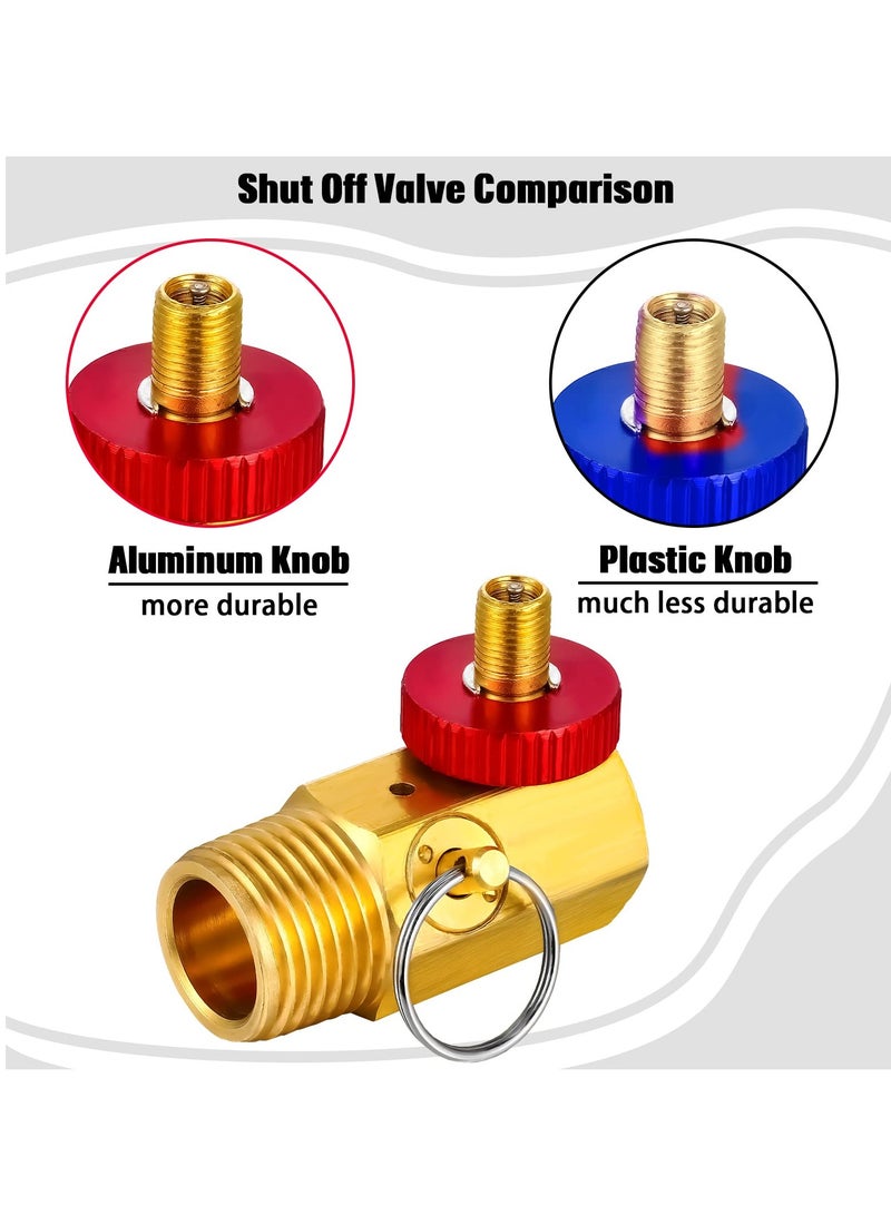 Excefore Air Tank Repair Kit Including Safety Valve, with Pressure Gauge and 4 Feet Air Tank Hose Assembly kit for Portable Carry Tank, 0-200 PSI Pressure Gauge  - Image 2