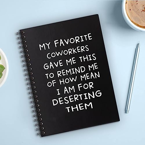 QYUVK My Favorite Coworkers Gave Me This Hardcover 160 Pages Spiral Notebook, Funny Coworker Leaving Gifts, Sarcastic Farewell Gifts, Goodbye Gifts for Coworker, Coworker Birthday Gift, New Job Gifts - Image 4