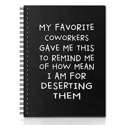 QYUVK My Favorite Coworkers Gave Me This Hardcover 160 Pages Spiral Notebook, Funny Coworker Leaving Gifts, Sarcastic Farewell Gifts, Goodbye Gifts for Coworker, Coworker Birthday Gift, New Job Gifts - Image 1