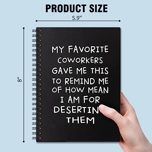 QYUVK My Favorite Coworkers Gave Me This Hardcover 160 Pages Spiral Notebook, Funny Coworker Leaving Gifts, Sarcastic Farewell Gifts, Goodbye Gifts for Coworker, Coworker Birthday Gift, New Job Gifts - Image 2
