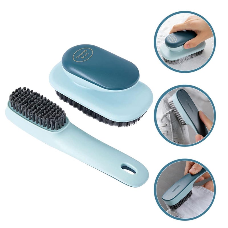 2Pcs Portable Shoe and Clothes Cleaning Brush Set Stain Removal Scrub Tool - Image 4